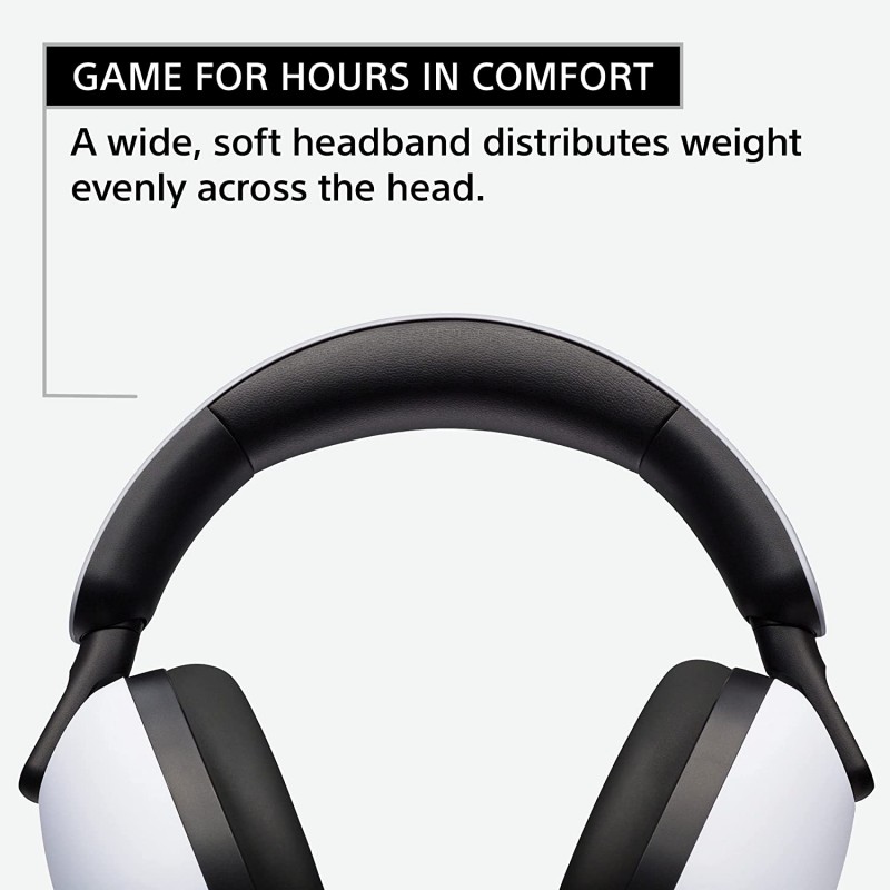Sony INZONE H7, WH-G700 Wireless Gaming Headset, Over-Ear Headphones with 360 Spatial Sound, 40 Hours Battery Life, Works with PC, flip to Mute mic, Mobile, Laptop, PS5 & PC Compatible (White)